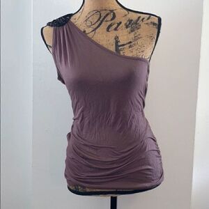 Brown one shoulder sequence top size M​​